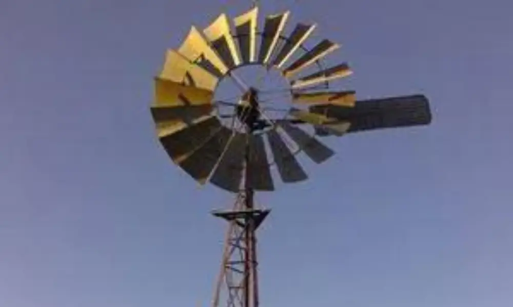 windmill and tanks